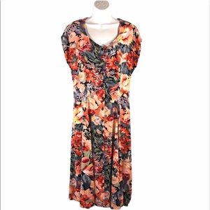Vintage Prairie Pretty Flowers Dress, Size M